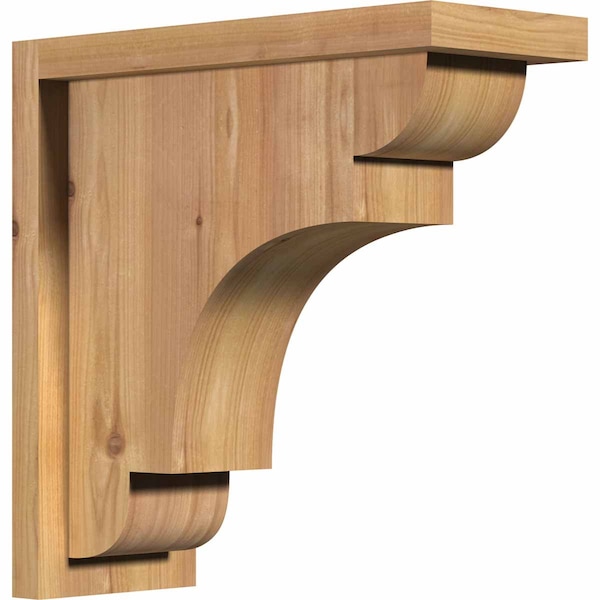 Ekena Millwork New Brighton Smooth Corbel w/Backplate, Western Red Cedar, 5 1/2"W x 14"D x 14"H COR06X14X14NEB01SWR - main